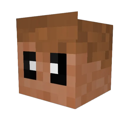 Asteras Minecraft avatar head, 3D render