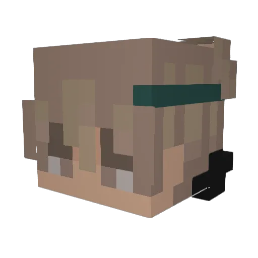 Asterboid Minecraft avatar head, 3D render