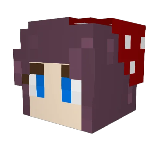 Asteria_Stars Minecraft avatar head, 3D render