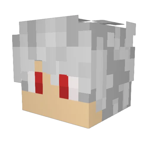AsterianOne Minecraft avatar head, 3D render