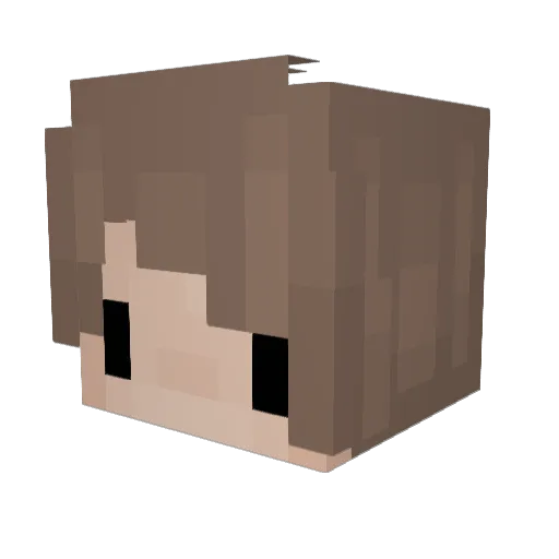 Astericus Minecraft avatar head, 3D render