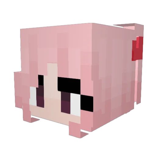 Asteriiia Minecraft avatar head, 3D render