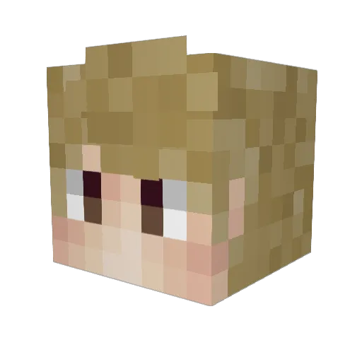 Asterinous Minecraft avatar head, 3D render