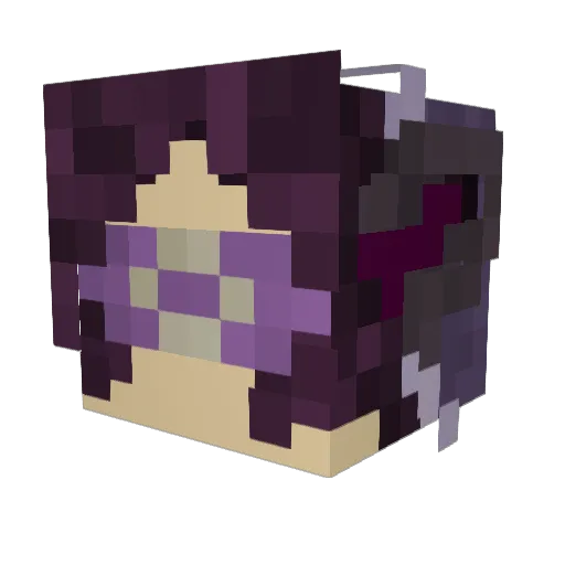 Asterion07 Minecraft avatar head, 3D render