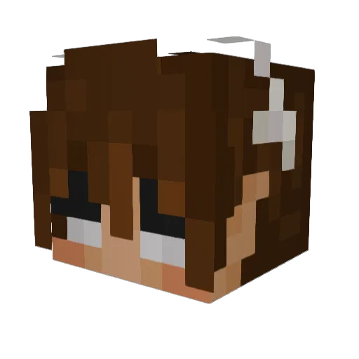 Asterionis Minecraft avatar head, 3D render
