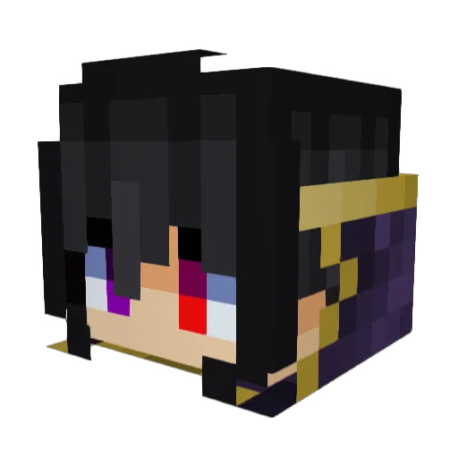 Asterixmcc Minecraft avatar head, 3D render