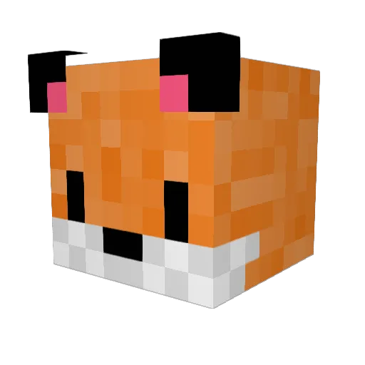 Astermite Minecraft avatar head, 3D render