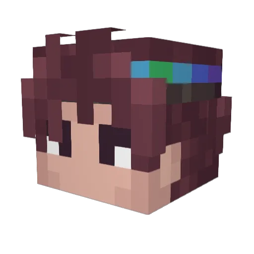 Astern1 Minecraft avatar head, 3D render