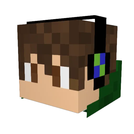 AsteroidEpic Minecraft avatar head, 3D render