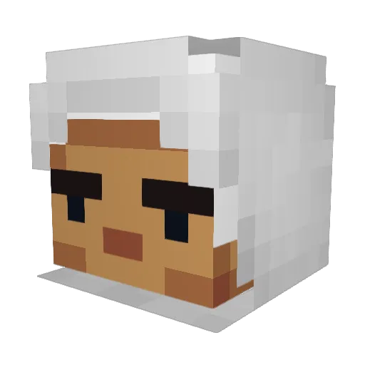 Asterr Minecraft avatar head, 3D render