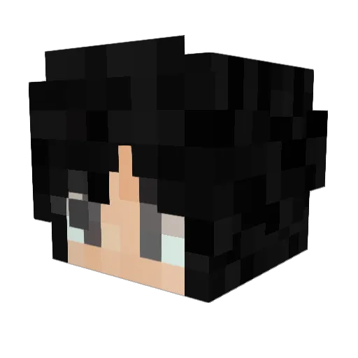 Asterrie Minecraft avatar head, 3D render