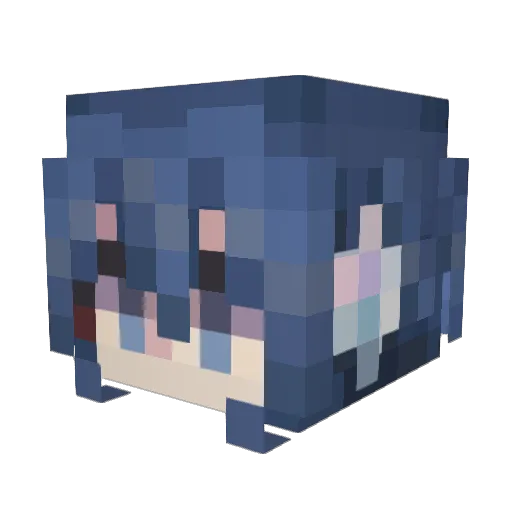 Astesiaaa Minecraft avatar head, 3D render
