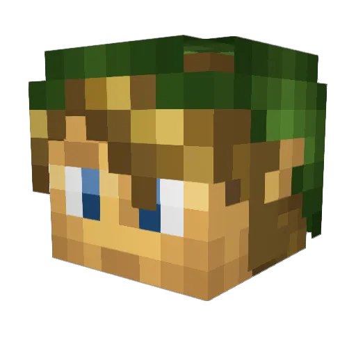 Astha666 Minecraft avatar head, 3D render