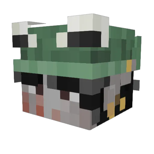 Asther Minecraft avatar head, 3D render