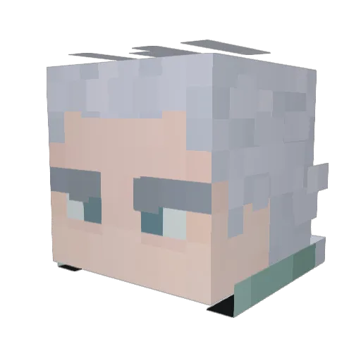 AsthmaticKid Minecraft avatar head, 3D render