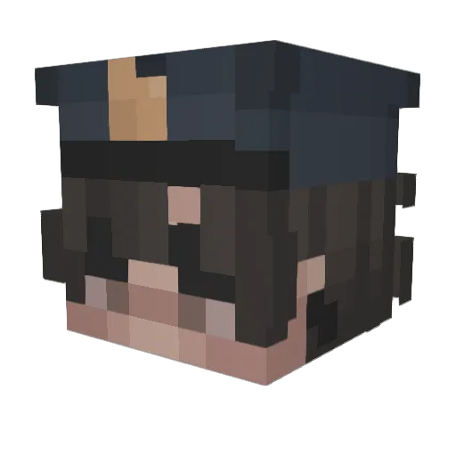 Asthyrion Minecraft avatar head, 3D render