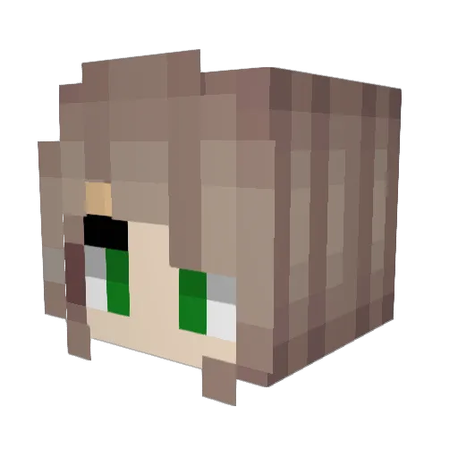 Asti_17 Minecraft avatar head, 3D render