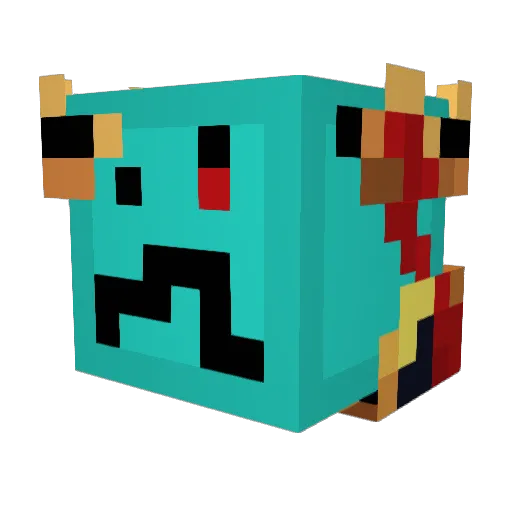 Asticyo Minecraft avatar head, 3D render