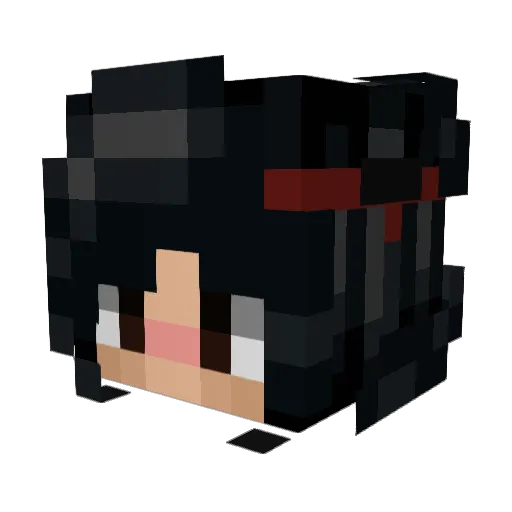 Astilbes Minecraft avatar head, 3D render