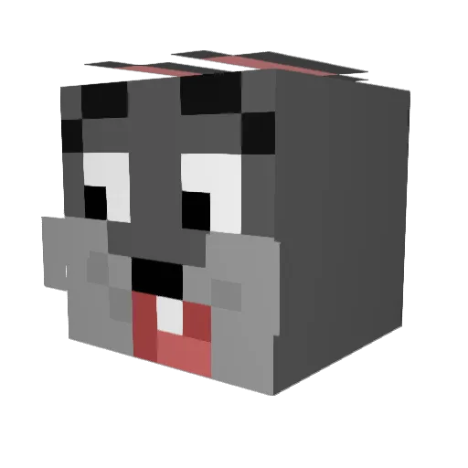 Astinator Minecraft avatar head, 3D render
