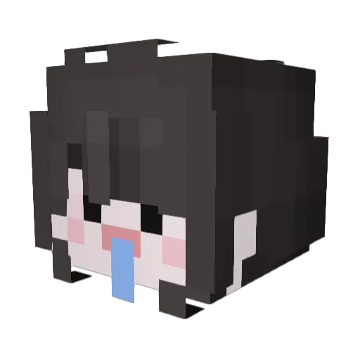 Astini Minecraft avatar head, 3D render