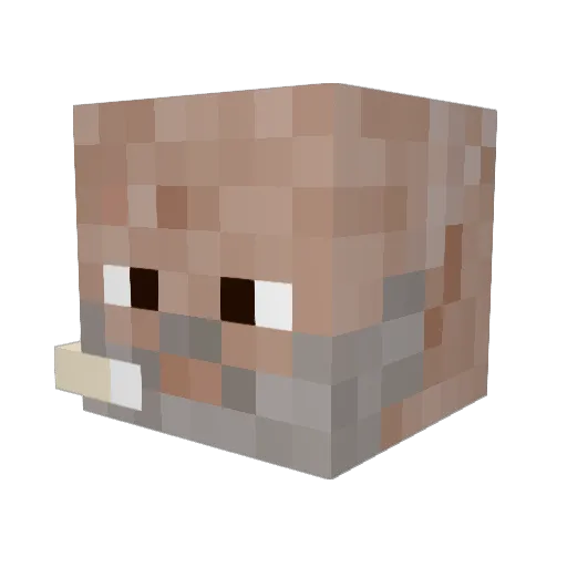 Astloo Minecraft avatar head, 3D render