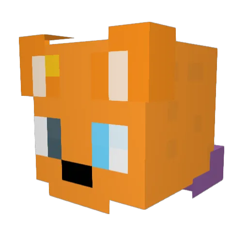 AstoVRC Minecraft avatar head, 3D render