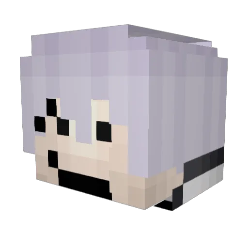 Astolfius Minecraft avatar head, 3D render