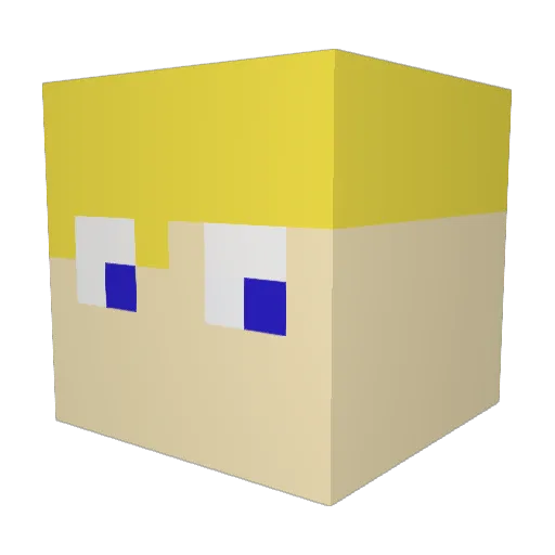 AstolfoMyMommy Minecraft avatar head, 3D render
