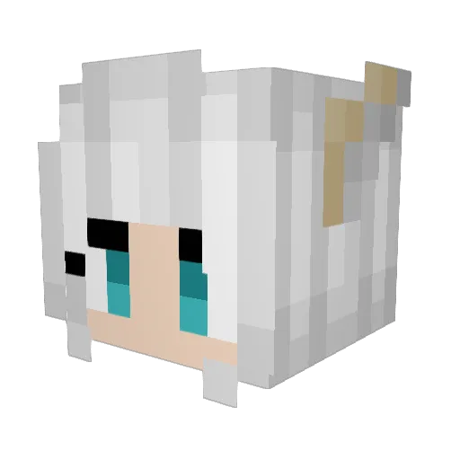 Astoria_Unknown Minecraft avatar head, 3D render