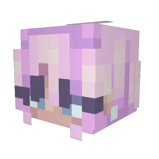 Astoriai Minecraft avatar head, 3D render