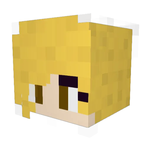 Astoris Minecraft avatar head, 3D render