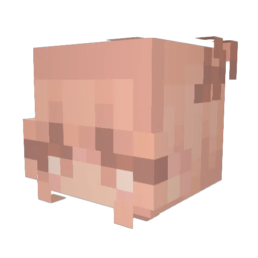 Astoury Minecraft avatar head, 3D render