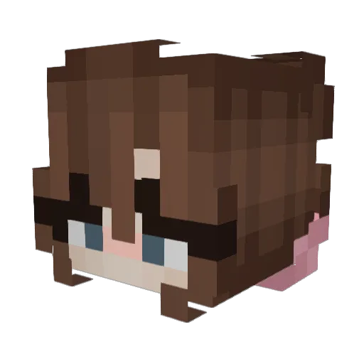 Astouu Minecraft avatar head, 3D render
