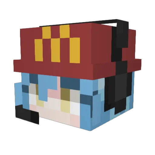 Astr0Ninja Minecraft avatar head, 3D render