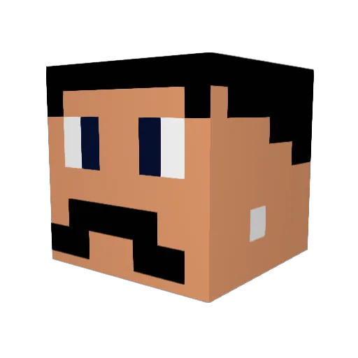 Astr0zz Minecraft avatar head, 3D render