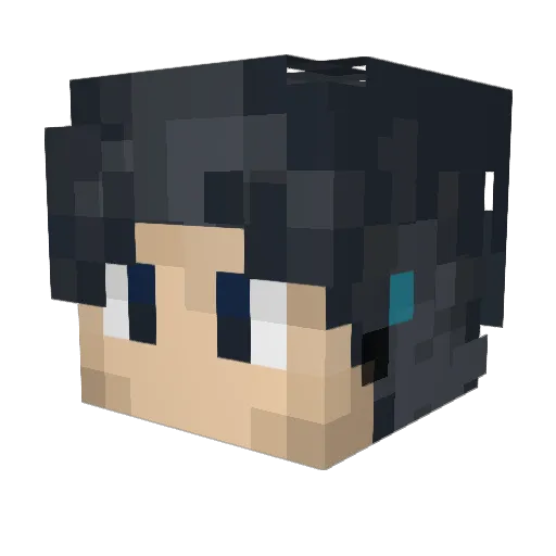 Astr1x_Gaming Minecraft avatar head, 3D render