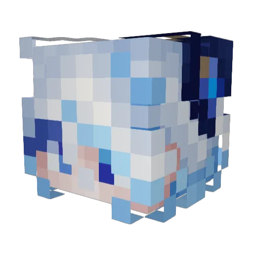 AstrRisk Minecraft avatar head, 3D render