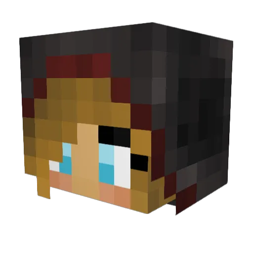Astra167 Minecraft avatar head, 3D render