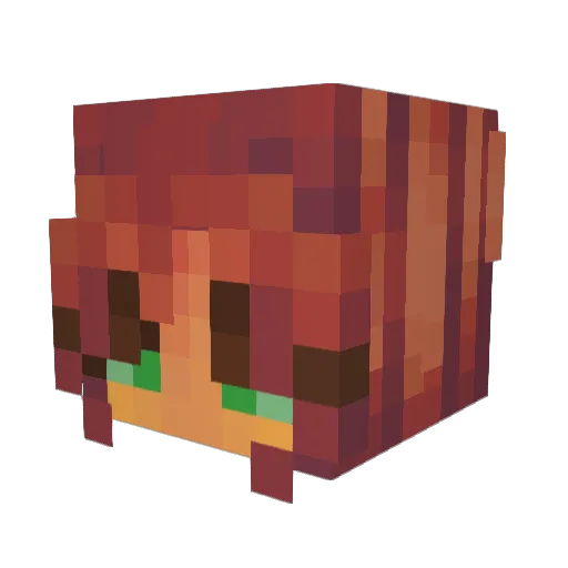AstraAbyssalVT Minecraft avatar head, 3D render