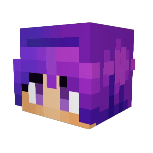 AstraCitra Minecraft avatar head, 3D render