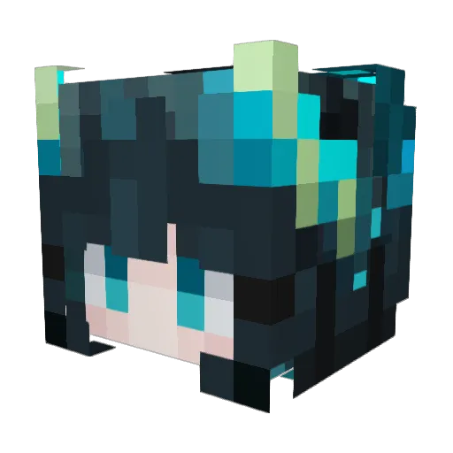 AstraLeopard Minecraft avatar head, 3D render
