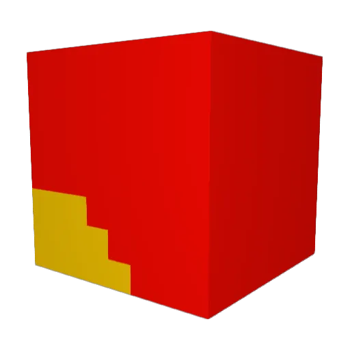 AstraZenecca Minecraft avatar head, 3D render