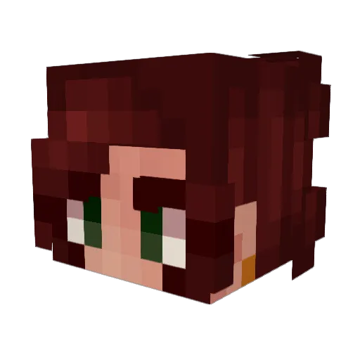 Astra_Ghost Minecraft avatar head, 3D render