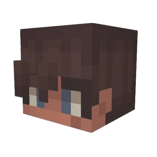 Astra_StarField Minecraft avatar head, 3D render