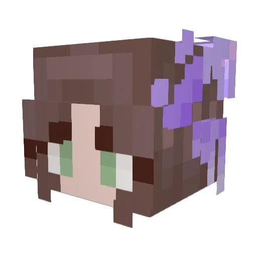 Astraaa21 Minecraft avatar head, 3D render