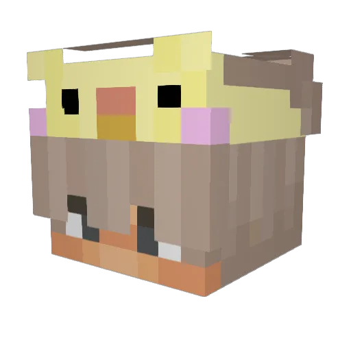 Astraaze Minecraft avatar head, 3D render