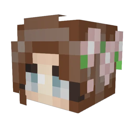 AstraeNya Minecraft avatar head, 3D render