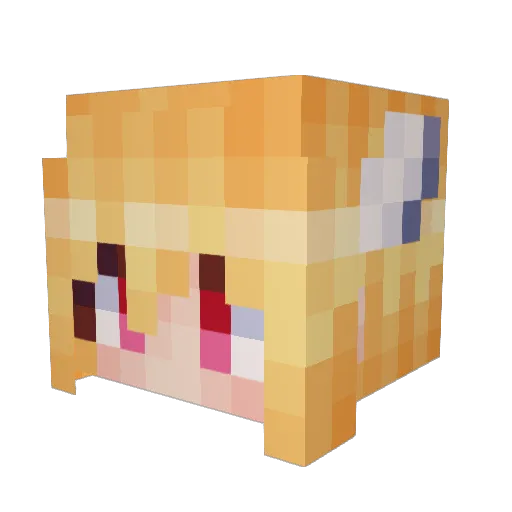 Astraea8 Minecraft avatar head, 3D render