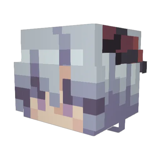 AstraeaK Minecraft avatar head, 3D render